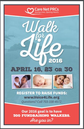 Volunteers needed for Walk for Life on April 30th