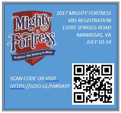 Registration is now open for 2017 VBS